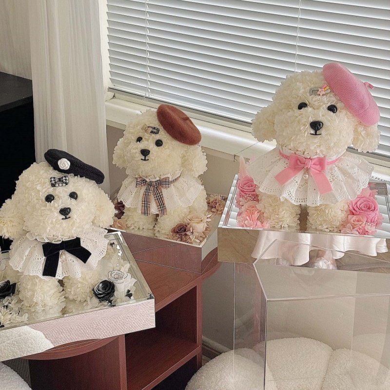 Beret Puppy Preserved Flower Beret Puppy Preserved Flower