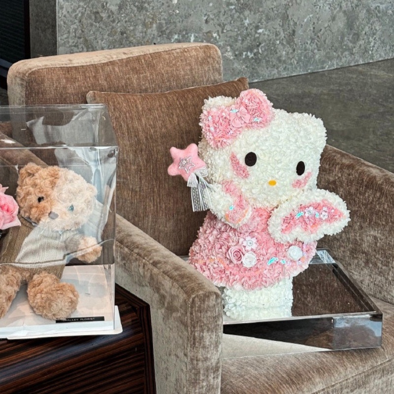 Cute Hello Kitty Preserved Flower Cute Hello Kitty Preserved Flower