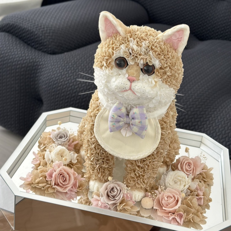 Cat And Dog Shaped Preserved Flower Cat And Dog Shaped Preserved Flower
