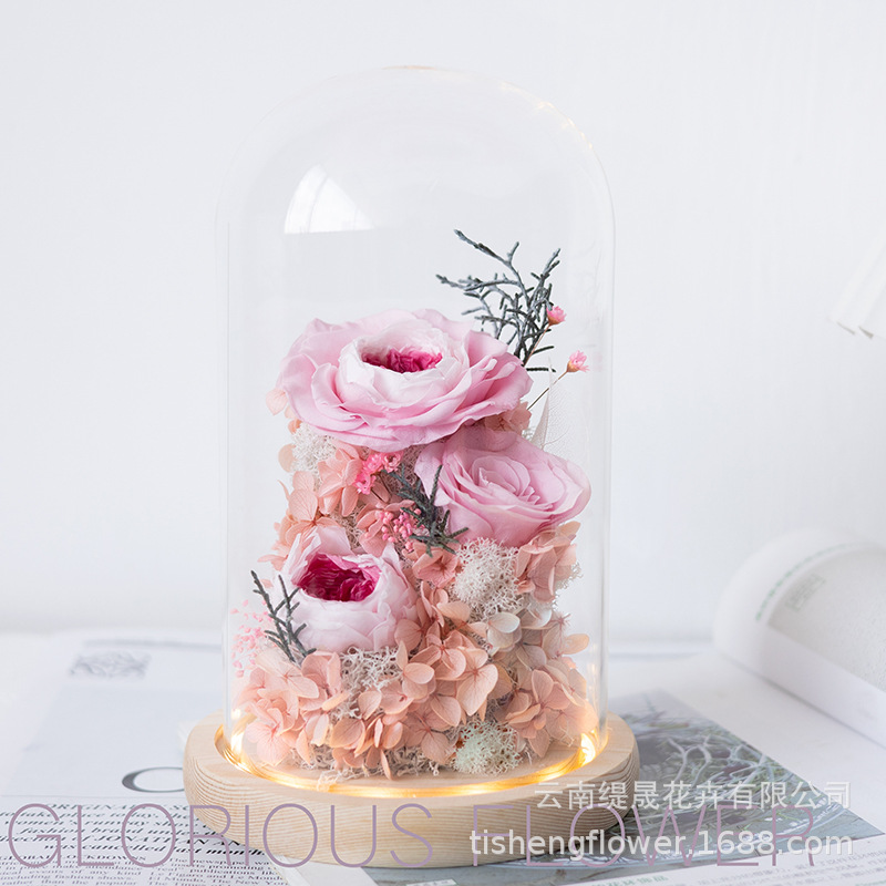 Glass Cover Preserved Flower Gift Box Glass Cover Preserved Flower Gift Box
