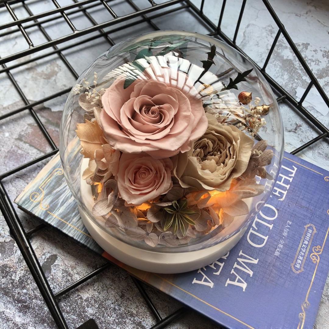 Preserved Flower Glass Cover Flower Box (3) Preserved Flower Glass Cover Flower Box (3)