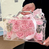 Valentine's Day Transparent Acrylic Luggage Rose Eternal Flower Girlfriend Best Friend Birthday Confession Gift