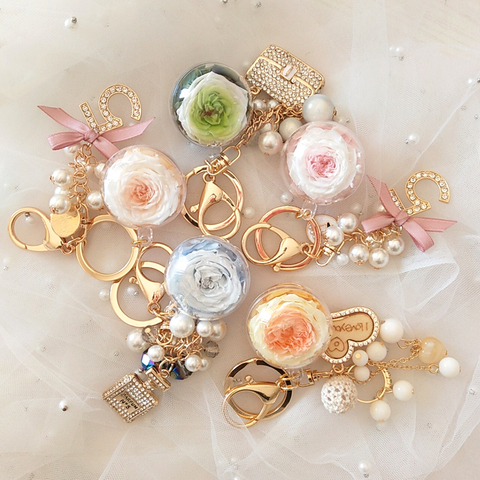 Girl's Heart Eternal Flower Keychain For Girlfriend And Best Friends Holiday Gifts