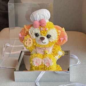 Yellow Puppy Acrylic Preserved Flower