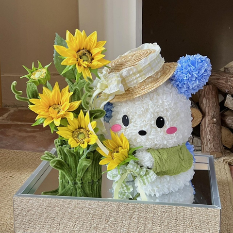 Sunflower Puppy Preserved Flower