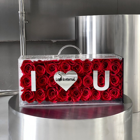 Rectangular Handheld Rose Preserved Flower