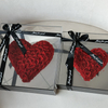 Acrylic Square Box 3D Heart Preserved Flower