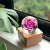 Carnation Eternal Flower Specimen Crystal Ball Music Box Night Light Music Box Bluetooth Speaker