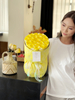 French Romantic Luxury Style Gradient Yellow Rose Preserved Flower Bouquet