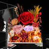 Valentine's Day Square Acrylic Eternal Rose Gift Box Confession Christmas Birthday Gift for Girlfriend And Best Friend