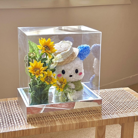 Sunflower Puppy Preserved Flower