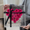 Heart Rose Small Square Box Preserved Flower