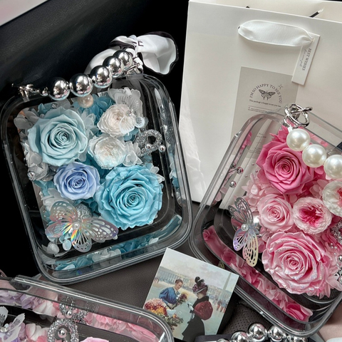 Handheld Flower Box Rose Preserved Flower