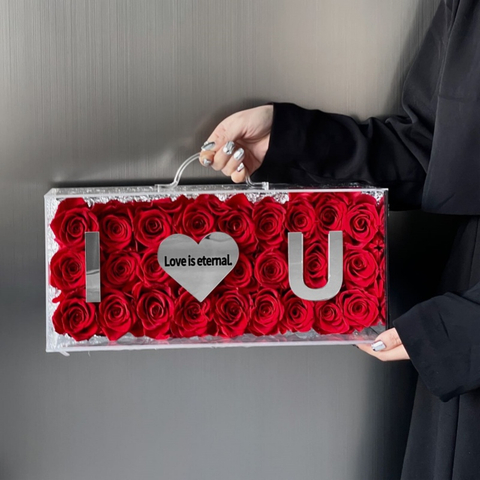 Rectangular Handheld Rose Preserved Flower