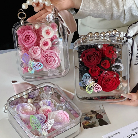 Pearl Handle Rose Preserved Flower