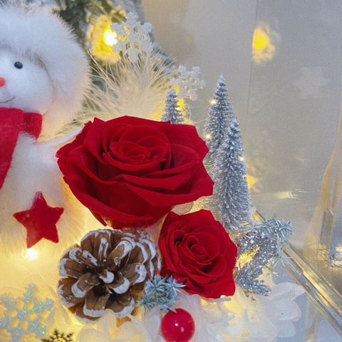 Snowman Doll Rose Preserved Flower