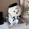 White Puppy With Hat Preserved Flower