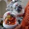 Christmas Ball Glass Dome Preserved Flower
