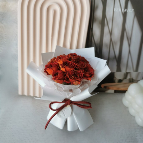 Mini Eternal Flower Bouquet Keychain Car Air Outlet Eternal Flower Valentine's Day Wedding Companion Gift