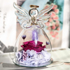 Angel's Wings Glass Cover DIY Eternal Rose Valentine's Day Christmas Decoration Birthday Gift Home Decor