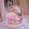 Unicorn Luminous Ball Glass Cover Preserved Flower