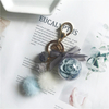 Cute Eternal Flower Car Keychain Bag Pendant Accessories Fur Sable Ball