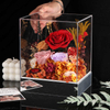 Valentine's Day Square Acrylic Eternal Rose Gift Box Confession Christmas Birthday Gift for Girlfriend And Best Friend