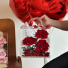 Portable Acrylic Small Square Box Preserved Flower