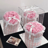 Bow Ribbon Rose Hug Bucket Preserved Flower