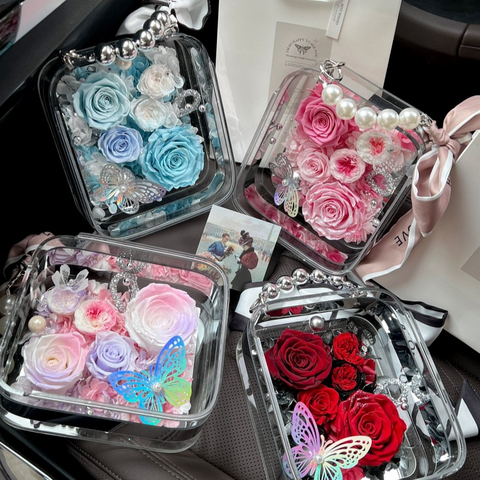 Handheld Flower Box Rose Preserved Flower