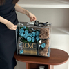 Bear Doll Handbag Rose Preserved Flower