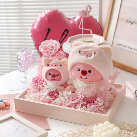 Loopy Double Plush Toy Preserved Flower