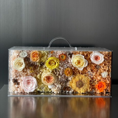 Rectangular Hand-held Box Preserved Flower