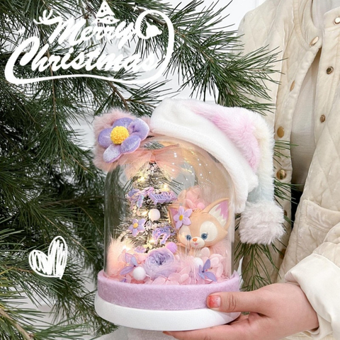 Christmas LinaBell Glass Cover Preserved Flower