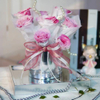 Eight Roses Hug Bucket Preserved Flower