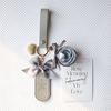 PU Leather Preserved Flower Bag Keychain