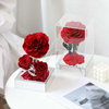 Eternal Love Flower Acrylic Gift Box Decoration Real Rose Valentine's Day Confession Gift for Girlfriend Anniversary Christmas