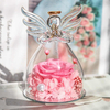 Angel's Wings Glass Cover DIY Eternal Rose Valentine's Day Christmas Decoration Birthday Gift Home Decor