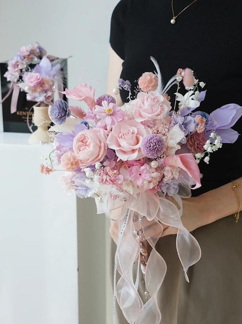 Customized Wedding Preserved Flower Bouquet