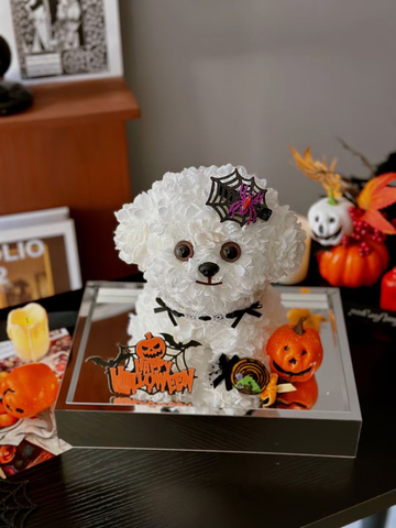Halloween Style Marzis Immortal Flower Gift Box Compared To Bear Puppy Ornament Birthday Gift for Girlfriend