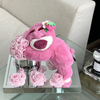 Lovely Lotso Plush Doll Hug Bucket Preserved Flower