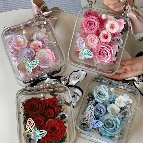 Pearl Handle Rose Preserved Flower