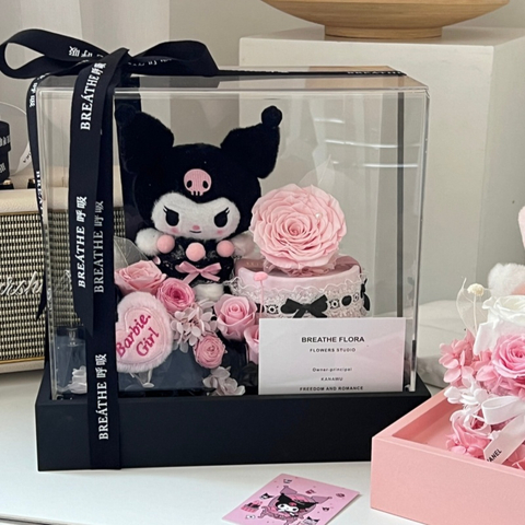 Kuromi Rose Cake Preserved Flower