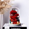 Carnation Rose Glass Cover Preserved Flower Ornaments