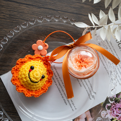 Woven Series Preserved Flower Keychain
