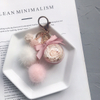 Cute Eternal Flower Car Keychain Bag Pendant Accessories Fur Sable Ball
