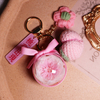 New Eternal Flower Keychain Pendant Hand Woven Persimmon Peanut Accessories