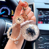 Pearl Chain Rose Eternal Flower Keychain Holiday Gift DIY Accessories Valentine's Day Gift Women's Flower Ball