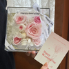 Small Square Box Bow Ribbon Preserved Flower