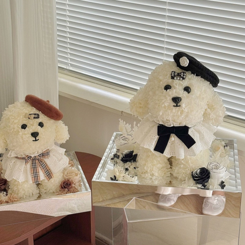 Beret Puppy Preserved Flower